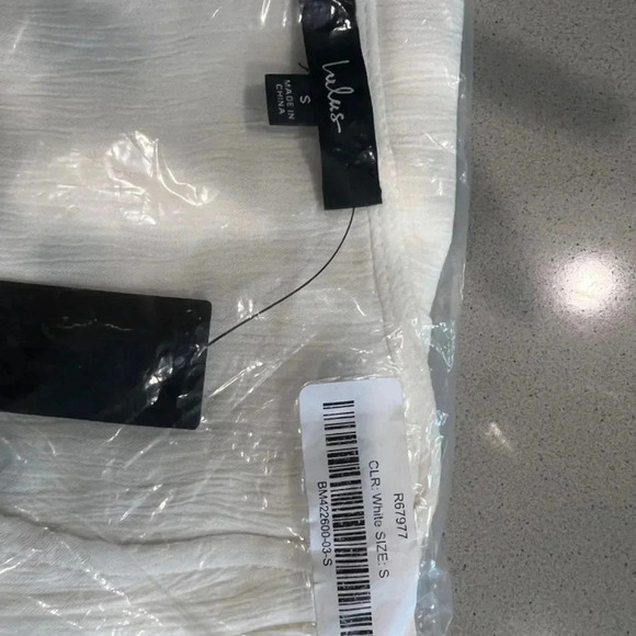 Lulus White Harbor Point Linen Wrap Dress Size S M NWT - Picture 11 of 13